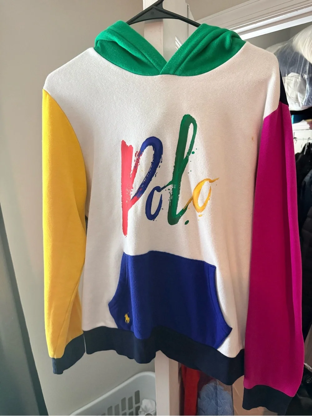 Polo by Ralph Lauren Green and Navy Hooded Pullover